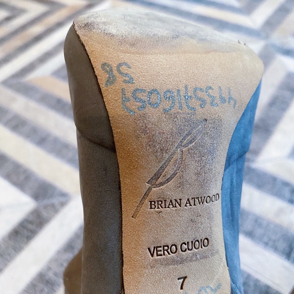 Brian Atwood Suede Over Knee Boots - Picture 5 of 7